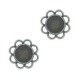 Metal basic cabochon setting Flower Ø12mm Antique bronze